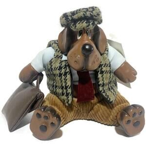 Russ Berrie Kathleen Kelly Critter Factory Doll Top Dawg Beanbag Ceramic Face